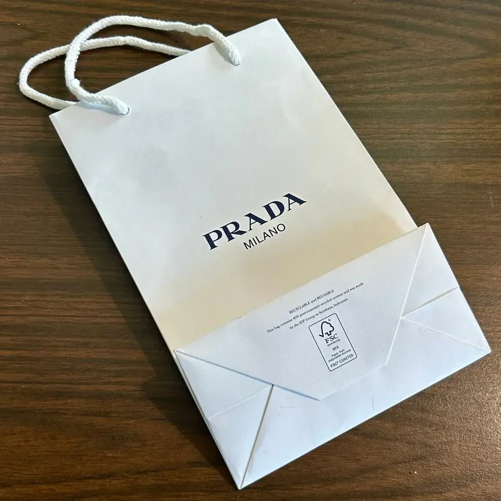 Authentic Prada Milano Paper Shopping Bag Only